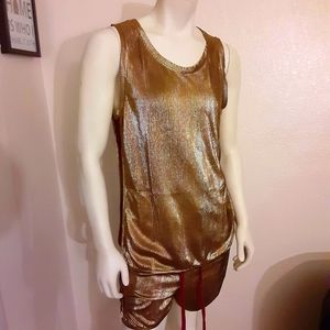2pc short set Gold